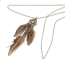 Boho Long Feather Necklace